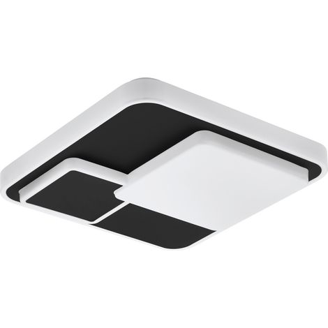Lampe de plafond moderne Lepreso Carré noir - 75667