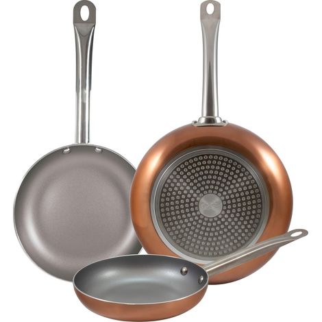 Set 3pc poêle à frire (18,22,26cm) aluminium pressé, induction safe, Optimum Plus (1/5)