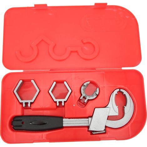 Multifunctional sink wrench, adjustable spring, wide opening, faucet wrench, plumbing repair tool (1/5)