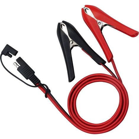 60cm Fiche de Batterie Solaire Ligne SAE vers Pince Crocodile, tête Pleine en cuivre Saw Turn Turn Red Black (1/5)