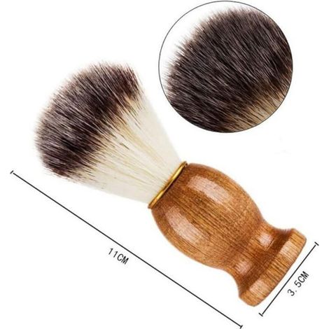 Blaireau À Rasage - Poil De Blaireau Naturel - Manche En Bois Massif Non Traitée - Pour Rasage Humide - 1 Pièce (1/4)