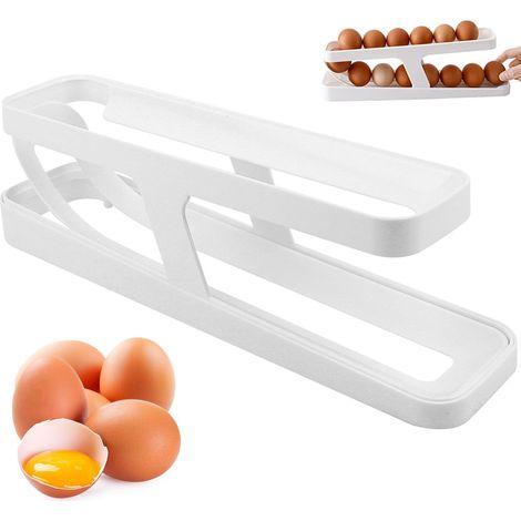 Distributeur D'œufs Pour Réfrigérateur Rouler Automatiquement La Boîte À Œufs,Rangement Oeuf Frigo,Organisateur De Cuisine Pour Garde manger, Réfrigérateur De Comptoir (1/5)