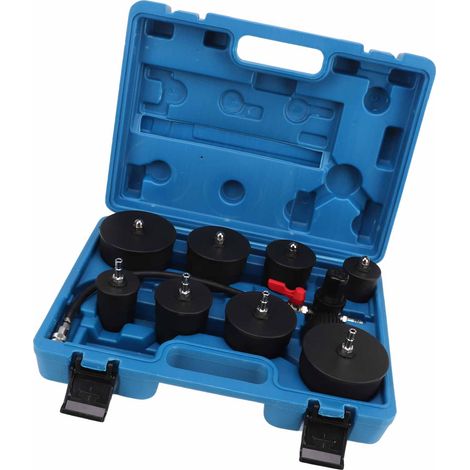 Kit de test d'étanchéité pour système turbo (9 pièces) avec manomètre. (1/5)