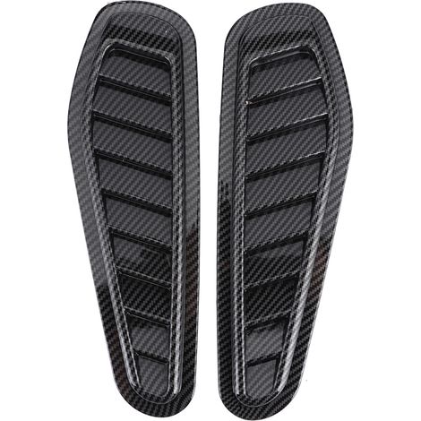 2-teiliger dekorativer Lufteinlass in Carbonfaser-Optik, universelle Motorhaubenbelüftung (1/5)