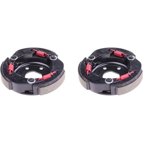 Deux mâchoires d'embrayage de course haute performance adaptées aux scooters, cyclomoteurs, quads et karts à moteur GY6 49cc, 50cc, 139QMA et 139QMB. (1/4)