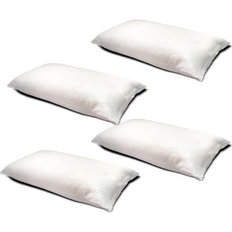 Set de 4 oreillers - JUANIO - JUANIO - Viscoélastique - 150 x 40 cm - Anti-acarien (1/4)