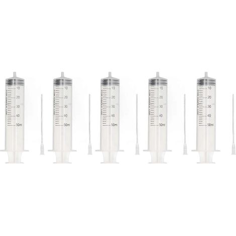 Stück Tintenfüllspritzen 50 ml Injektor Zeichenwerkzeug mit Skala für Druckerpatronen (1/4)