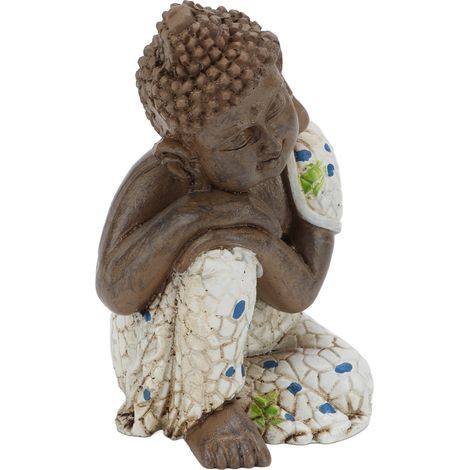 Zen Statue Resin Material Easy Cleaning Relaxing Waterproof Sleeping Buddha Decorations for Home (1/5)