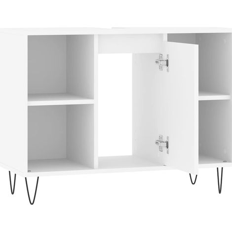Maison Exclusive - Badschrank Weiß 80x33x60 cm Holzwerkstoff