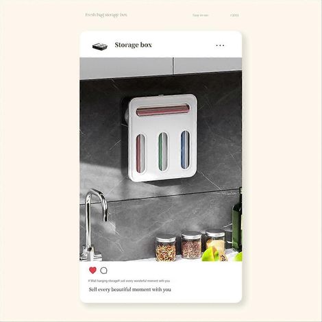 Boîte de rangement hermétique pour sacs alimentaires (blanc transparent) (1/5)