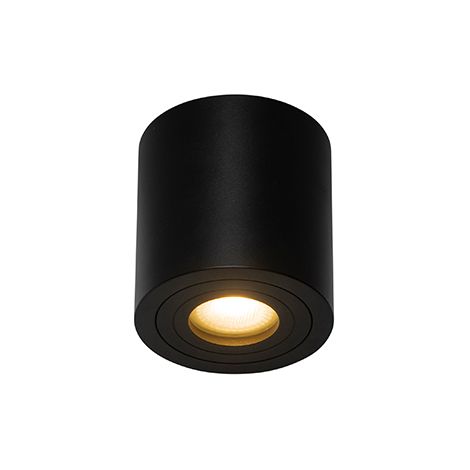 QAZQA Modern Round Bathroom Spot Black - Capa