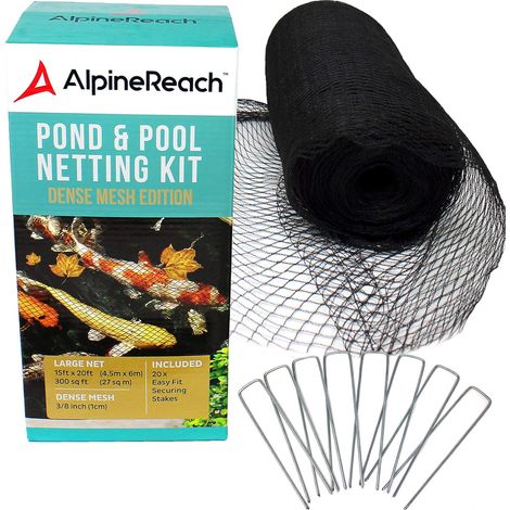 1 Filet Pour Bassin 4,5m X 6m Maille Fine 1cm Acier Galvanisé Protection Poissons Oiseaux Jardin