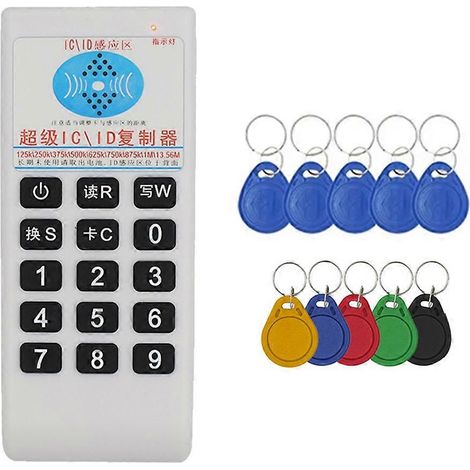 Lecteur/graveur de cartes à puce RFID NFC + porte-clés 5XUID/T5577 125 kHz - 13,56 MHz (1/5)