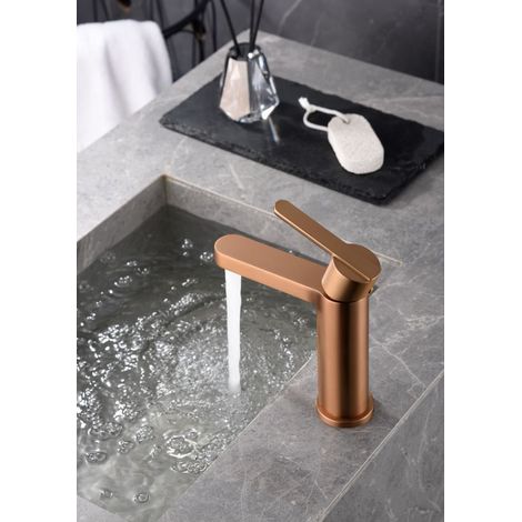 IMEX BDR001-1ORC ROMA Monomando Lavabo Oro Rosa Cepillado - ref: BDR001-1ORC (1/4)