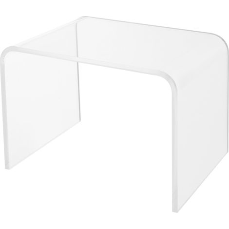 Tabouret en Acrylique Transparent, Marche‑Pied pour Enfant, Tabouret Bas antidérapant, Pour salle de bain, chambre à coucher, cuisine, 50 kg, Transparent (1/5)