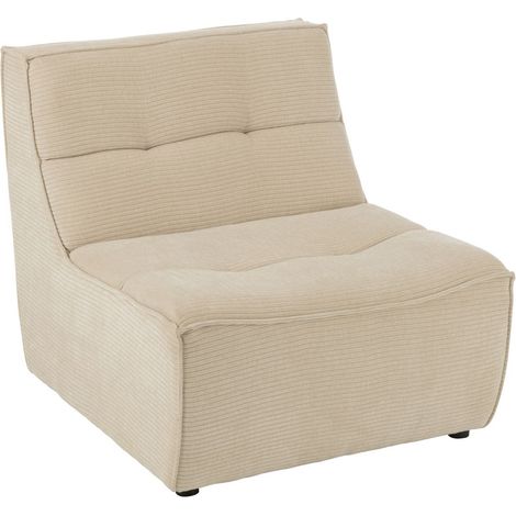 Fauteuil chauffeuse lounge en velours côtelé - LORENZO (1/5)