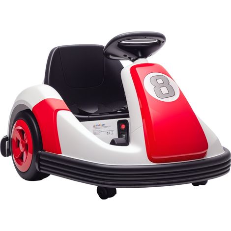 Auto-tamponneuse enfant 6V, rotation à 360°, voiture tamponneuse électrique enfant avec double moteur, musique et klaxon (1/5)