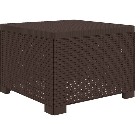 1-Sitzer Garten-Sofa Rattan-Look PP Braun vidaXL (1/4)