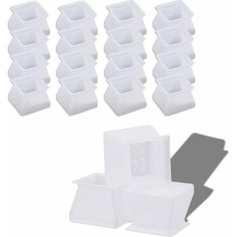 [NEUWERTIG]  RTGPT 6er-Set Stuhlbeinkappen aus Silikon – quadratische Stuhl- und Tischbeinschoner – Stuhl- und Tischbeinkappen – geeignet für Stühle, Tische und Sofas zu Hause – INHHUB