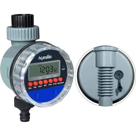 Bewässerungs-Timer, druckloser Bewässerungscontroller, Kugelhahn mit Timer, regensensor-kompatibel (1/5)