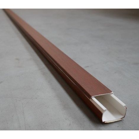 Moulure 40x25mm finition bois bouleau – Couvercle avec adhésif pour passage de fils – Goulotte électrique au mètre – Protec