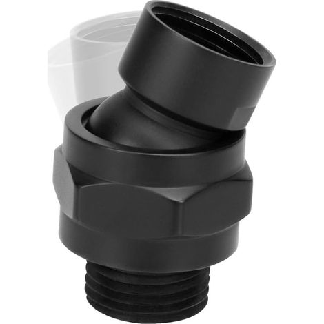 Adaptateur de rotule pivotante pour pommeau de douche - Connecteur de douche en laiton massif, composant d'extension de bras de douche universel réglable à rotule(noir mat) (1/5)
