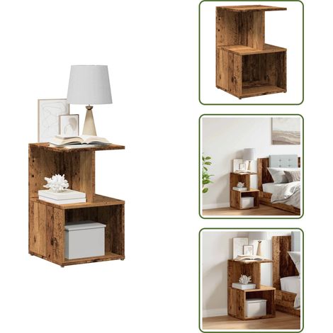 vidaXL Nachttisch Altholz-Optik 35x35x55 cm Holzwerkstoff (1/5)