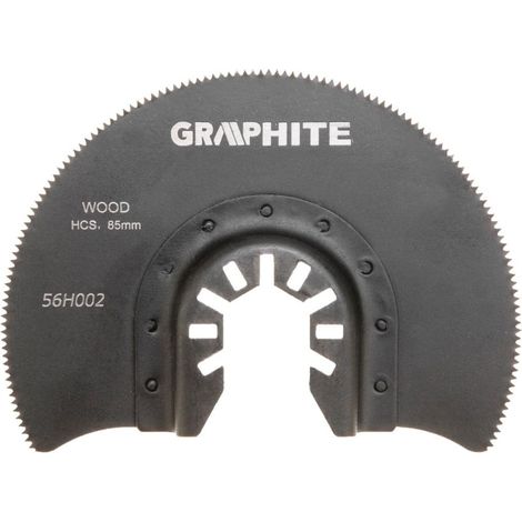 Graphite Lame semi-circulaire pour bois 85 mm, accessoire pour outils multifonctions Graphite (1/2)