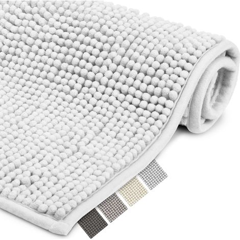 1 Tapis de bain, Chenille, Antidérapant, Microfibre, 50x80 cm, Salle de bain (1/5)