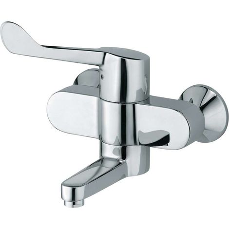 KLUDI MEDI CA Grifo mural monomando, palanca de brazo Klinik, alcance 165 mm cromo, 349220524 (1/2)