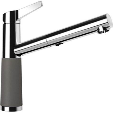 Schock Küchenarmatur SC-510 Chrom/Cristadur ausziehbarer Auslauf Silverstone SIL (1/2)