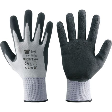 Guanti Neri Shabu Flex Nylon Lattice Tg. 10 12 Coppia