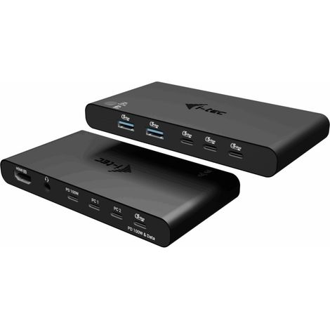 i-tec KVM Docking Station HDMI for 2 hosts, Power Delivery 2x 100W (1/4)