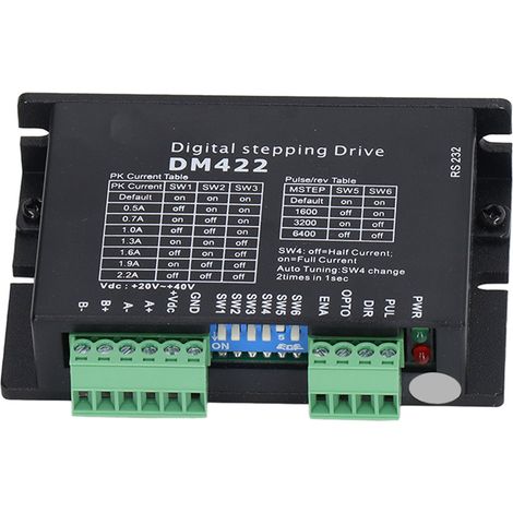 Digitaler Schrittmotortreiber DM422 (DIP-Bauform), 2-phasig, 2,2 A, 20–40 V DC (1/5)