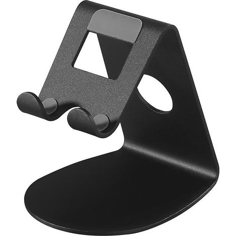noir-support Tlphone, Dock Tlphone - Support Tlphone Bureau Pour Iphone 14 Pro Max Plus, 13/12/11 Pro Max, Mini Xs Max Xr X 8 7 6, Huawei, Samsung (1/5)