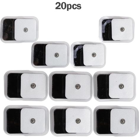 Appareil de physiothérapie TENS, électrodes réutilisables, électrostimulation musculaire (EMS), massage corporel et musculaire, gel auto-adhésif pour impulsions 05522-AquaForge