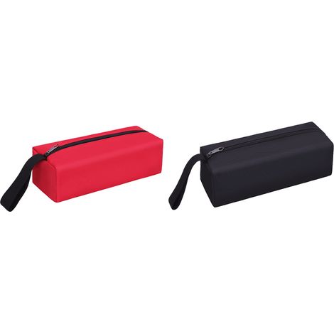 Schwarze + rote leere Werkzeugtasche, 25 cm langes, wasserdichtes Nylon-Canvas-Reißverschlusspaket, kleine Werkzeugtasche, Werkzeugset