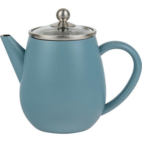 Theiere Avec Infuseur, Filtre à Thé Inox, 0,5 Litres - Bleu (1/5)