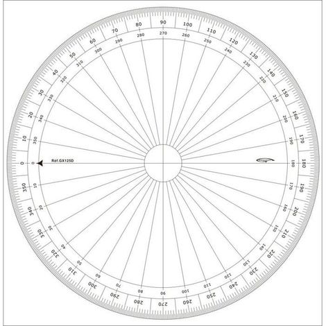 Graphoplex - Rapporteur cercle entier degrés Ø 25 cm