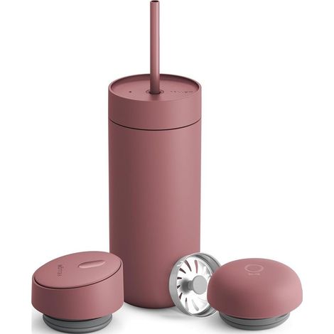 Taza térmica Carter Move 3 en 1 de 473 ml + 3 tapas Fellow rosa empolvado
