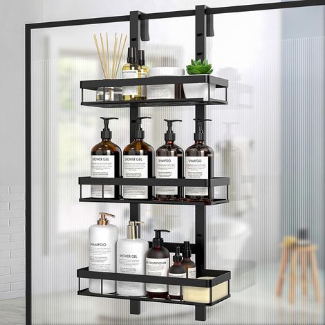 Etagere Douche à Suspendre, Porte Gel Douche Salle de Bain Noir (1/5)