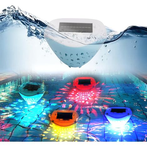 Lampe solaire flottante pour piscine, étanche IP67, submersible, avec 6 modes d'éclairage, lumière sous-marine RGB à couleurs changeantes pour piscine, spa, baignoire, décoration de jardin (1/5)