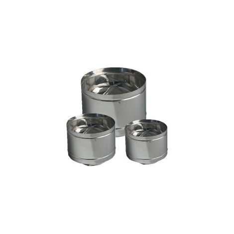 fumaiolo a botte   12 cm acciaio inox attacco tondo camino antipioggia