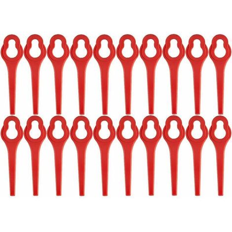 Lot de 100 lames de rechange pour débroussailleuse à batterie GFART 18 - Lame en plastique pour débroussailleuse GFART