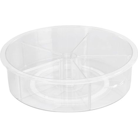 Organisateur De Plateau Tournant, Rotatif à 360 °, Grande Capacité, Durable, Pet, Transparent, Large Application, Organisateur Rotatif (1/5)