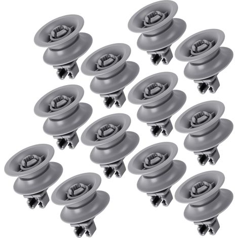 Roue pour lave-vaisselle - Panier universel pour lave-vaisselle - Roues pour lave-vaisselle - Compatible avec 00611666 00165313 (12 pièces) (1/5)