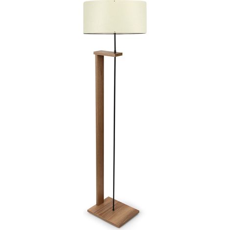 Lámpara de pie de madera, lámpara natural para salón. Lamp E 27 Max 40 W (1/2)