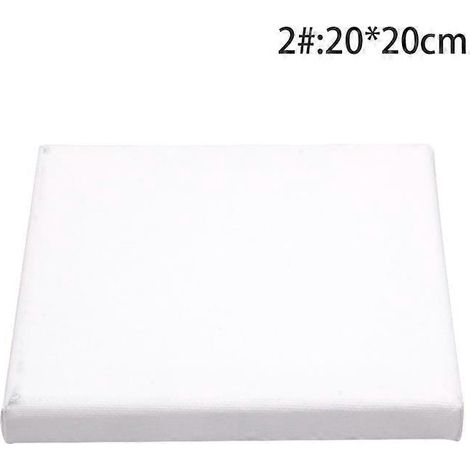 Toile d'Artiste Blanche Carrée sur Châssis Bois pour Peinture à l'Huile et Acrylic (1/4)