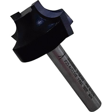 D-68389 Fresa per arrotondare bordo 25,4 x 45 x 6 mm
