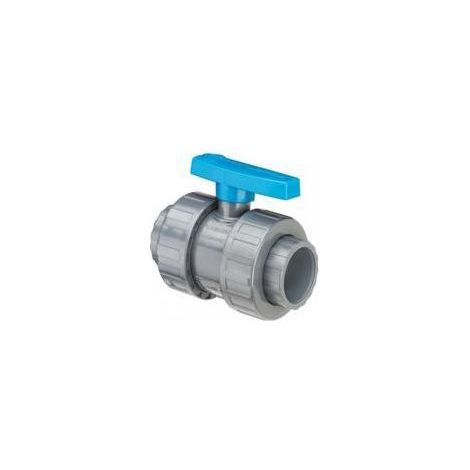 Vanne PVC pression à coller 75mm – Double union – Joints EPDM – Pression maximale 16 bars – Norme NF-ISO 9002 – Frans Bonhomme